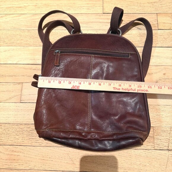 Jack Georges Women\'s Backpack Bag Voyager Brown Leather Convertible Crossbody main image 4